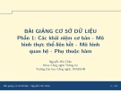 Bài giảng Cơ sở dữ liệu: Phần 1 – Nguyễn Hải Châu