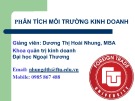 Bài giảng Phân tích môi trường kinh doanh: Bài 3 - Dương Thị Hoài Nhung