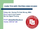 Bài giảng Phân tích môi trường kinh doanh: Bài 2(C) - Dương Thị Hoài Nhung