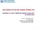 Bài giảng Cơ sở hệ thống thông tin: Chương 12 - TS. Hà Quang Thụy