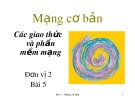 Bài giảng Mạng cơ bản: Bài 5 - Các giao thức và phần mềm mạng