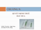 Bài giảng Tài chính doanh nghiệp: Chương 9 - Đoàn Thị Thu Trang