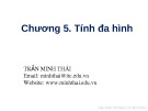 Bài giảng Lập trình hướng đối tượng (Dùng C#): Chương 5 - Trần Minh Thái