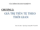 Bài giảng Tài chính doanh nghiệp: Chương 2 - Đoàn Thị Thu Trang