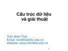 Bài giảng Cấu trúc dữ liệu và giải thuật: Chương 0 - Trần Minh Thái