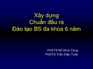 Bài giảng Xây dựng chuẩn đầu ra Đào tạo BS đa khoa 6 năm - PGSTS Đỗ Đình Công