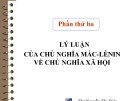 Bài giảng Lý luận của chủ nghĩa Mác-Lênin về chủ nghĩa xã hội: Chương 7 - Sứ mệnh lịch sử của giai cấp công nhân và cách mạng xã hội chủ nghĩa