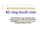 Bài giảng chuyên đề 16: Kỹ năng thuyết trình