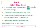 Bài giảng MS Excel: Bài 1 - Khởi động Excel