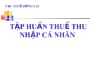 Bài giảng Tập huấn Thuế thu nhập cá nhân