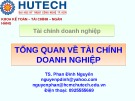 Bài giảng Tổng quan về tài chính doanh nghiệp - TS. Phan Đình Nguyên