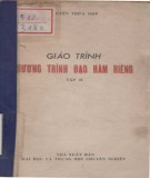 Giáo trình Phương trình đạo hàm riêng (Tập 2): Phần 1