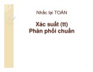 Bài giảng Thống kê máy tính: Nhắc lại toán Xác suất (tt) - Lê Phong