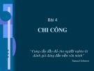 Bài giảng Tài chính công: Bài 4 - Chi công