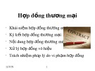 Bài giảng Hợp đồng thương mại.