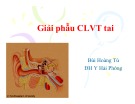 Bài giảng Giải phẫu CLVT tai - Bùi Hoàng Tú