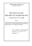 Đề tài: Vận dụng phương pháp phát triển cộng đồng góp phần nâng cao ý thức pháp luật của người dân trên địa bàn xã Vũ Chính, thành phố Thái Bình