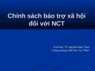 Báo cáo Chính sách Bảo trợ xã hội đối với NCT - TS. Nguyễn Ngọc Toản