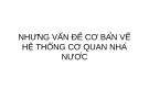 Bài giảng Những vấn đề cơ bản về hệ thống cơ quan nhà nước