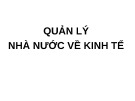 Bài giảng Quản lý Nhà nước về kinh tế