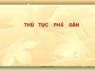 Bài giảng Thủ tục phá sản