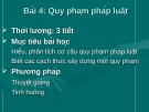 Bài giảng Bài 4: Quy phạm pháp luật