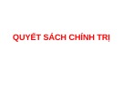 Bài giảng Quyết sách chính trị