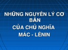 Bài giảng Những nguyên lý cơ bản của Chủ nghĩa Mác-Lênin: Bài giới thiệu - ThS. Nguyễn Thị Huệ