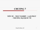 Bài giảng Kinh tế học đại cương - Chương 7: Tiền tệ – Thất nghiệp – Lạm phát – Thương mại quốc tế