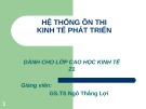 Bài giảng Hệ thống ôn thi kinh tế phát triển