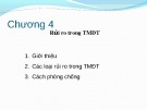 Bài giảng Chương 4: Rủi ro trong thương mại điện tử