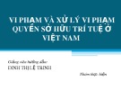 Bài thuyết trình: Vi phạm và xử lý vi phạm quyền sở hữu trí tuệ ở Việt Nam