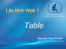 Bài giảng Lập trình web 1: Chương 4 - Nguyễn Huy Khánh