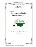 Chuyên đề: Các dạng bài tập peptit protein