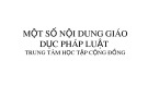 Bài giảng Một số nội dung giáo dục pháp luật trung tâm học tập cộng đồng