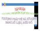 Bài giảng Tập huấn Phương pháp ôn tập tốt nghiệp Phương pháp vẽ và sử dụng bảng số liệu, biểu đồ