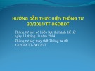 Bài giảng Hướng dẫn thực hiện Thông tư 30/2014/TT-BGD&ĐT