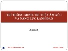 Bài giảng Chương 5: Trí thông minh, trí tuệ cảm xúc và năng lực lãnh đạo - PGS.TS. Nguyễn Trường Sơn