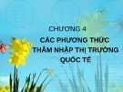 Bài giảng Chương 4: Các phương thức thâm nhập thị trường quốc tế