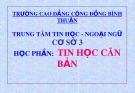 Bài giảng học phần Tin học căn bản: Bài 1 - Nhập môn tin học