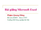 Bài giảng Microsoft Excel - Phạm Quang Dũng