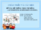 Bài thuyết trình: Hệ thống treo tự động (Automotive suspension system)