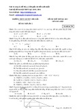 Đề thi thử đợt 1 chuẩn bị cho kì thi trung học phổ thông quốc gia năm 2015 có đáp án môn: Hóa học - Mã đề thi 789