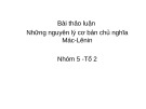 Bài thuyết trình: Những nguyên lý cơ bản chủ nghĩa Mác-Lênin