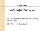 Bài giảng Chương 1: Giới thiệu tổng quan