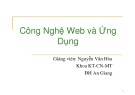 Bài giảng Công nghệ Web và ứng dụng - Nguyễn Văn Hòa