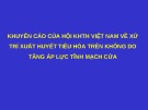 Khuyến cáo của hội KHTH Việt Nam về xử trí xuất huyết tiêu hóa trên không do tăng áp lực tĩnh mạch cửa