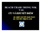 Bài giảng Beach chair trong NSK: Ưu và khuyết điểm