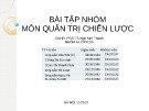 Bài tập nhóm môn: Quản trị chiến lược - Công ty Cổ phần Tư vấn Xây dựng Công nghiệp và Đô thị Việt Nam