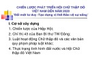 Bài thuyết trình: Chiến lược phát triển hội chữ thập đỏ Việt Nam đến năm 2020 - Đổi mới tư duy, tạo dựng vị thế, bảo vệ sự sống